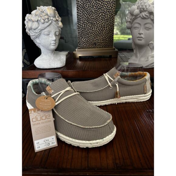 NEW HeyDude Men Size 8 Wally Eco Sox Knit Desert Brown Loafer Comfort Shoes main image 7